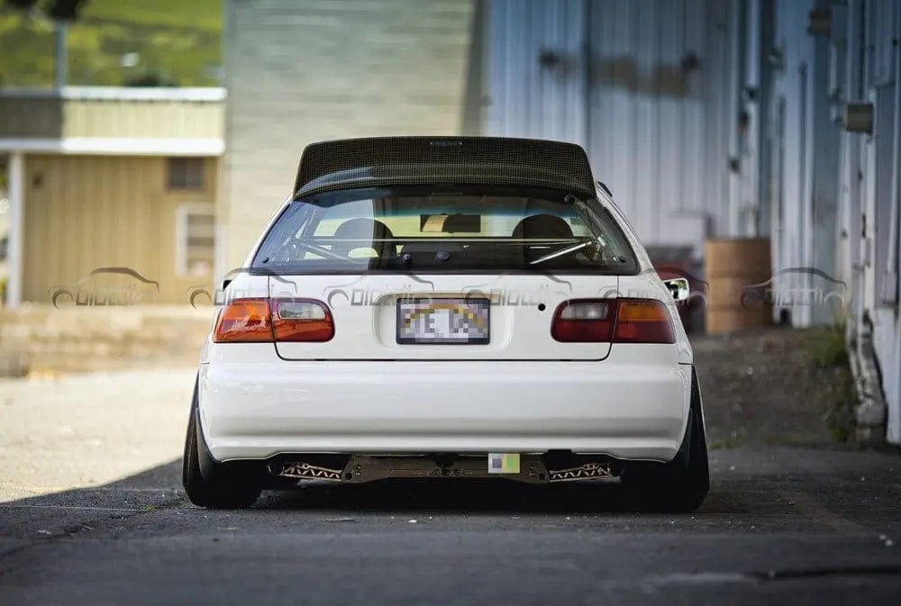 TunerGenix Rear Spoiler Carbon Fiber Roof Spoiler for Honda Civic HB 92-96