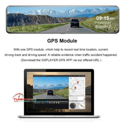 TunerGenix Rearview Mirror Camera Rearview Mirror Dash Camera 4K+1080P