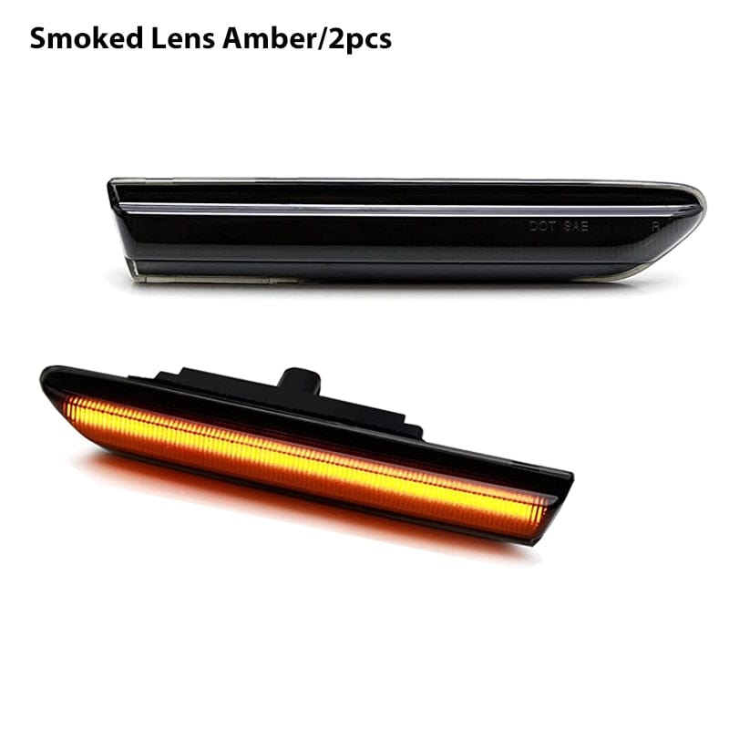 TunerGenix Side Marker Light 2pcs Amber Smoked Lens Side Marker Lights For Acura TL 04-08