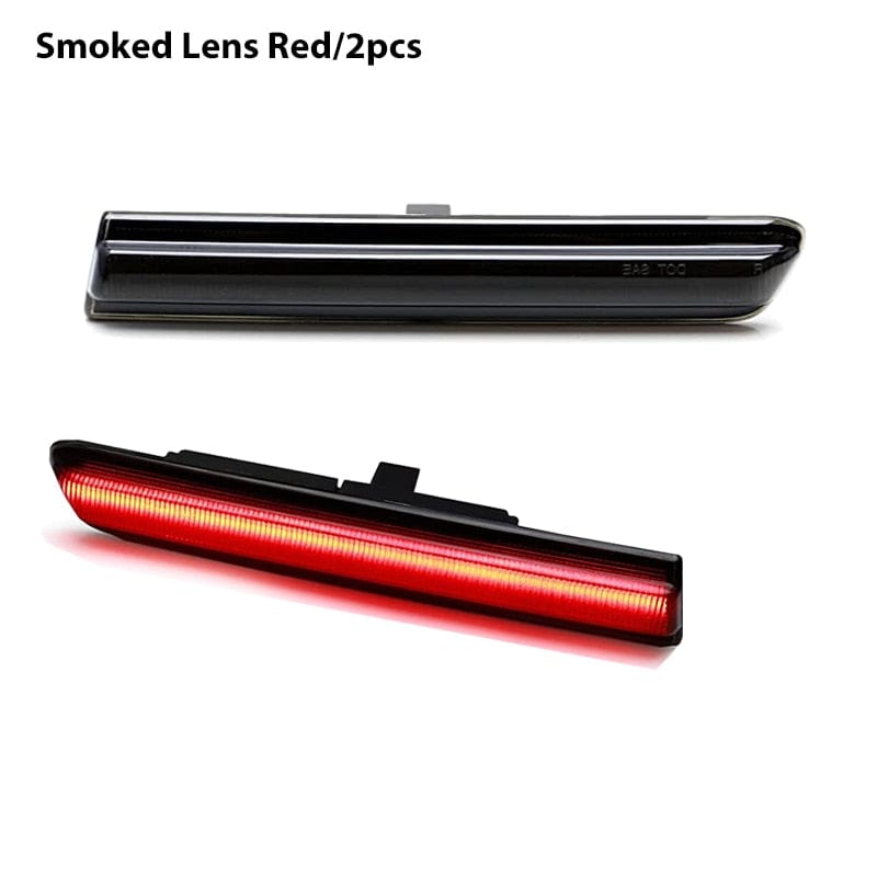TunerGenix Side Marker Light 2pcs Red Smoked Lens Side Marker Lights For Acura TL 04-08