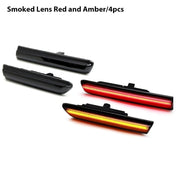 TunerGenix Side Marker Light 4pcs Amber Red Smoked Lens Side Marker Lights For Acura TL 04-08