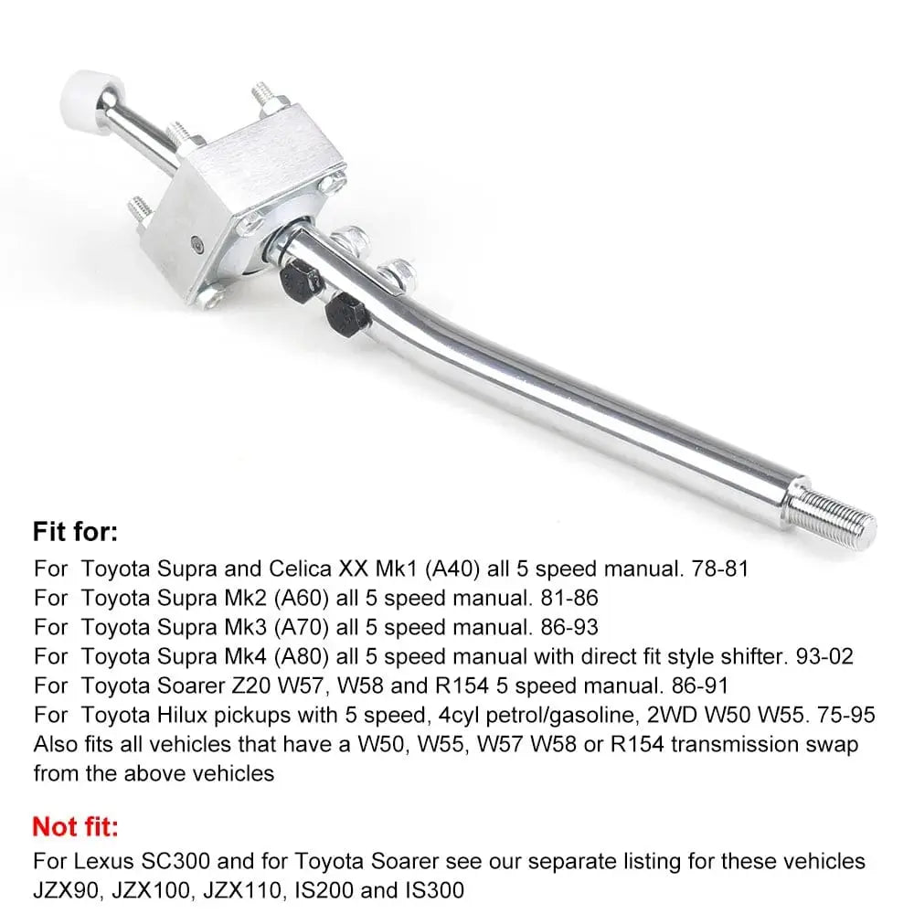 TunerGenix Short Shifter Kit 5 Speed Steel Case Gearbox Short Shifter For 78-02 Toyota Supra Celica