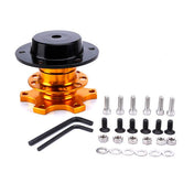 TunerGenix Interior Accessories Gold Steering Wheel Quick Release Hub Kit