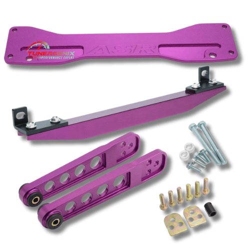 TunerGenix Subframe Brace Kit Purple Subframe Brace Kit for Honda Civic Si/EP3 01-05