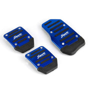 TunerGenix Interior Accessories Blue Universal Aluminum Pedal Cover Set Kit