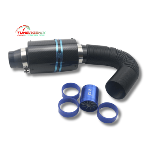 TunerGenix Cold Air Intake With Fan Universal Racing Carbon Fiber Cold Air Intake