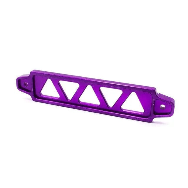 TunerGenix purple anodized performance battery tie down for secure battery mounting